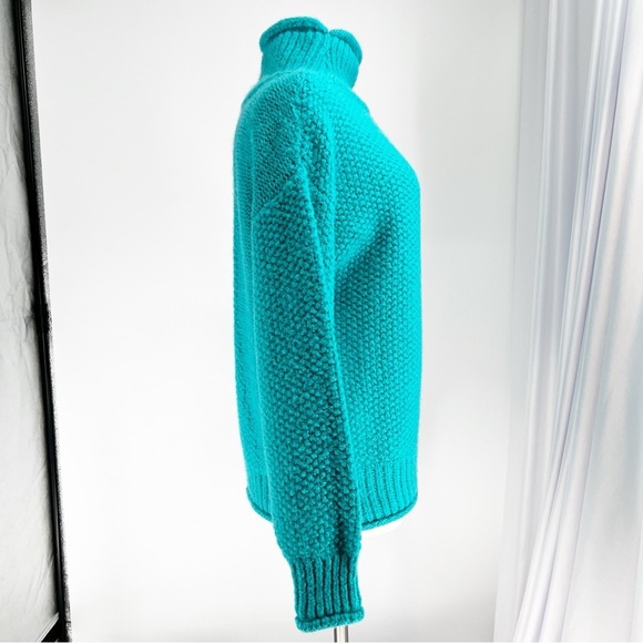 TOPSHOP Turquoise Roll Neck Sweater 8-10 - Picture 4 of 10